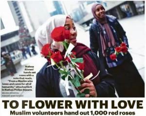 多倫多穆斯林派送千支玫瑰花 彰顯伊斯蘭人文關懷