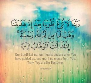 我們的主啊！求你不要使我們的心背離正道