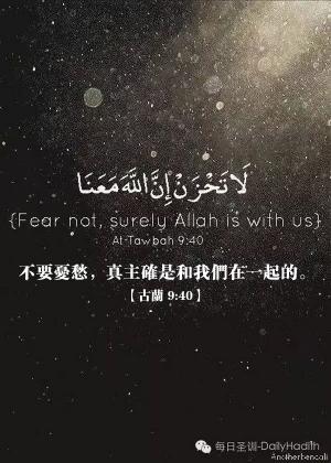 不要憂愁，真主確是和我們在一起的