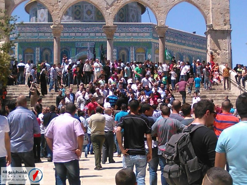  阿克薩清真寺舉辦紀念夜行與登宵慶祝活動