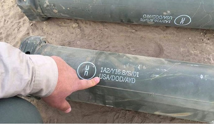 ISIS軍事基地的美軍導彈