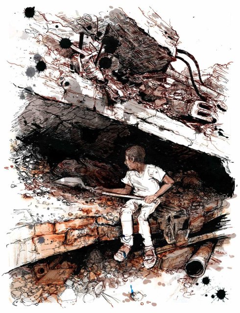  加沙Shujaiya區的塵土