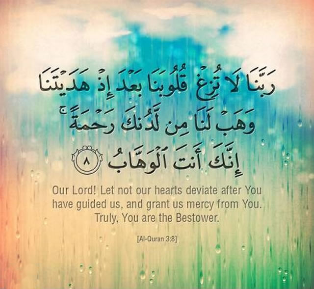 我們的主啊！求你不要使我們的心背離正道