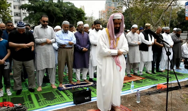 上水清真寺地盤 昨舉行首次聚禮