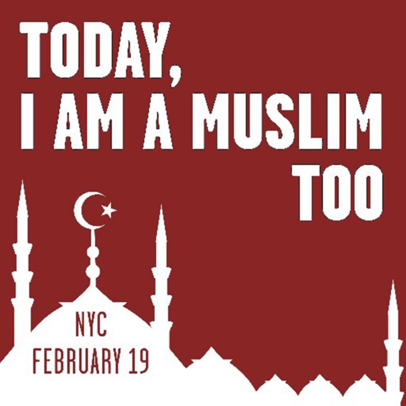 紐約舉行“今天我也是名穆斯林”集會，抗議特朗普移民政策