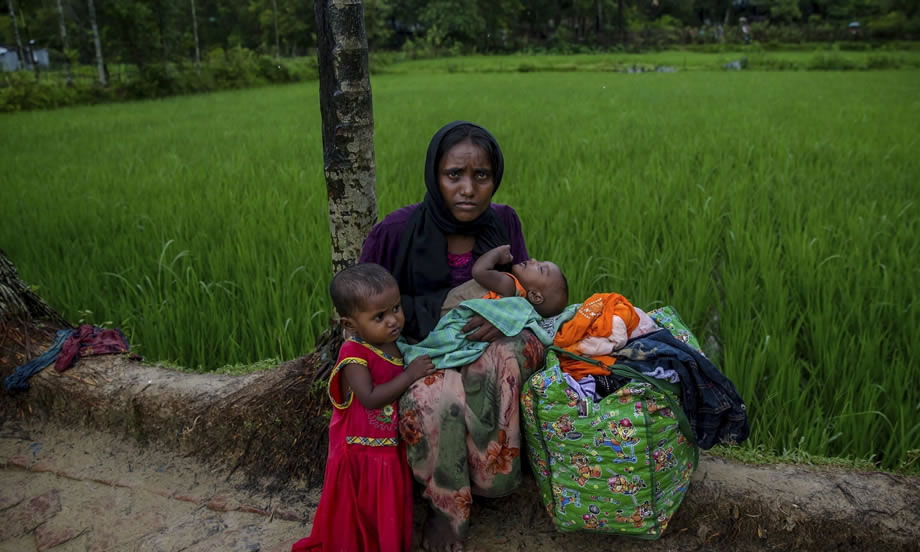 圖片中的羅興亞難民